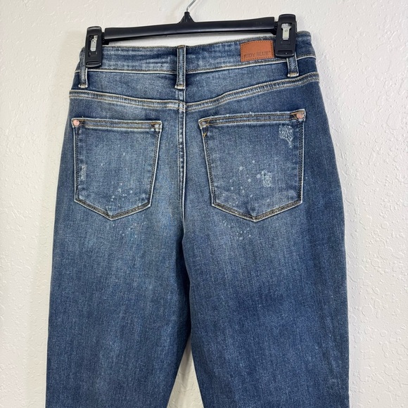 Judy Blue jeans splatter print  1 denim stretchy high‎ rise Women's Blue Jeans - Picture 9 of 12